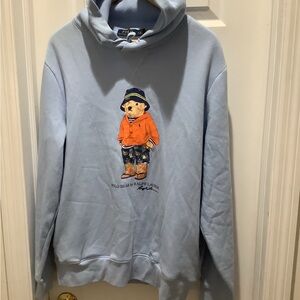 Polo Ralph Lauren Polo Bear by Ralph Lauren Medium Fleece Hoodie Light Blue